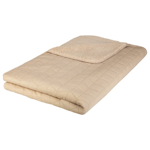 LIVARNO home Koc narzuta z polarem sherpa, 150 x 200 cm (Beżowy) Livarno Home LIDL Sklep