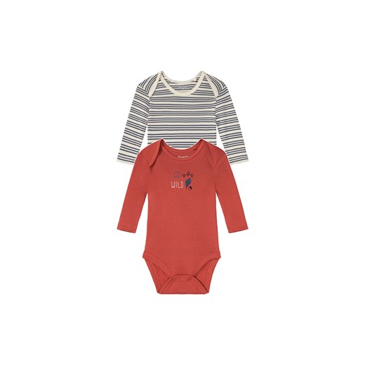 lupilu® Body niemowlęce z biobawełny, 2 sztuki (50/56, W paski/ brązowy) Lupilu® LIDL Sklep