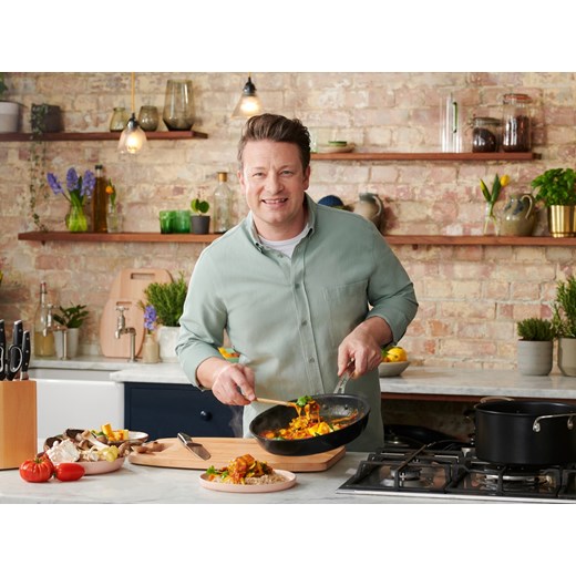 Jamie Oliver by Tefal Garnek aluminiowy z pokrywką, Ø 20 cm Jamie Oliver By Tefal LIDL Sklep