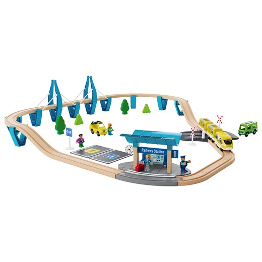 Playtive Drewniana kolejka Dżungla lub Stacja kolejowa (Stacja kolejowa) Playtive LIDL Sklep