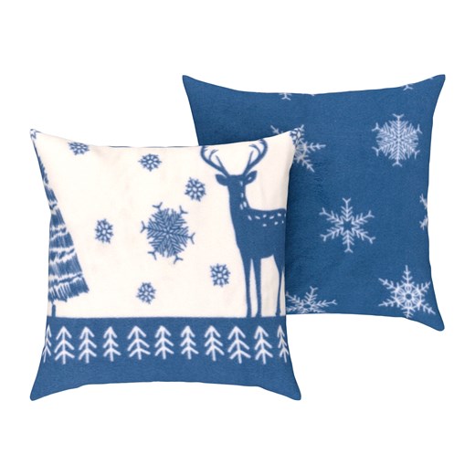 LIVARNO home Komplet 2 poszewek na poduszki z polaru, 40 x 40 cm (Renifer Livarno Home LIDL Sklep