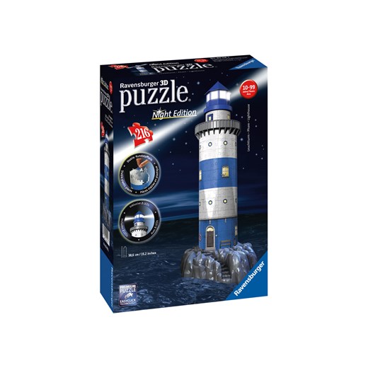 Ravensburger Puzzle 3D LED, 216 elementów (Latarnia morska) Ravensburger LIDL Sklep