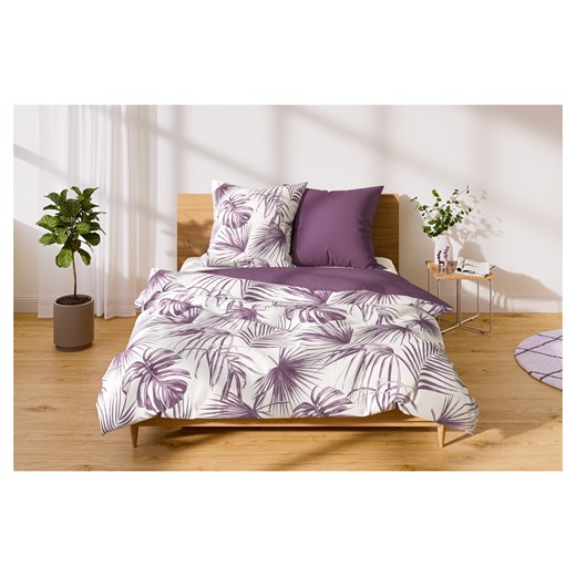 LIVARNO home Pościel satynowa, 220 x 200 cm (Liście palmowe) Livarno Home LIDL Sklep