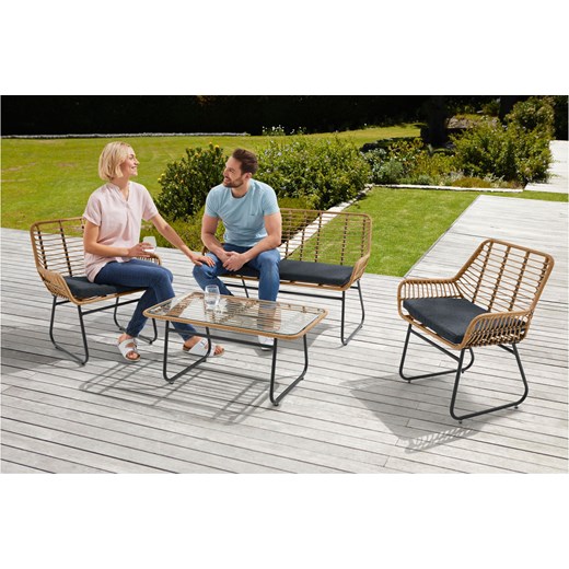 LIVARNO home Komplet wypoczynkowy Rope, 4 elementy Livarno Home wyprzedaż LIDL Sklep