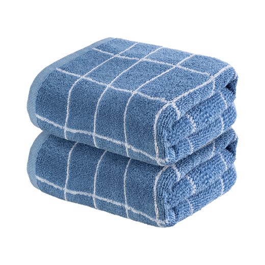 LIVARNO home Komplet 2 ręczników, 50 x 100 cm (Niebieski) Livarno Home LIDL Sklep