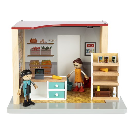 Playtive Zestaw do zabawy Drewniany domek dla lalek (Sklep) Playtive LIDL Sklep