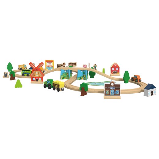 Playtive Drewniana kolejka Farma lub Park dinozaurów (Farma) Playtive LIDL Sklep