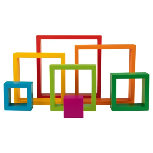 Playtive Drewniana tęcza do zabawy Montessori (Układanka kwadrat, 7 elementów) Playtive LIDL Sklep