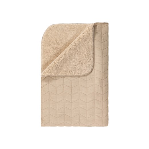 LIVARNO home Koc narzuta z polarem sherpa, 150 x 200 cm (Beżowy) Livarno Home LIDL Sklep