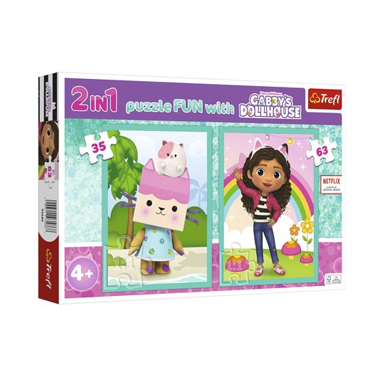 Trefl Puzzle 2w1 z postaciami z bajek, 2 sztuki Trefl LIDL Sklep