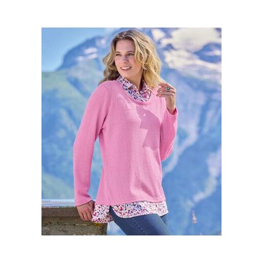 Różowy sweter 2 w 1 ze sklepu Atlas For Men w kategorii Swetry damskie - zdjęcie 176536560