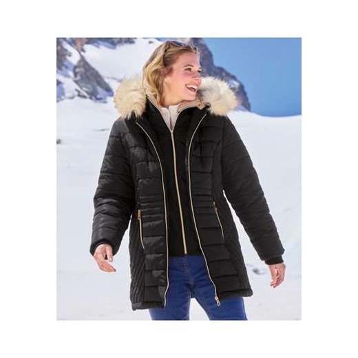 Ciepła parka z kapturem z imitacją futerka ze sklepu Atlas For Men w kategorii Parki damskie - zdjęcie 176536561