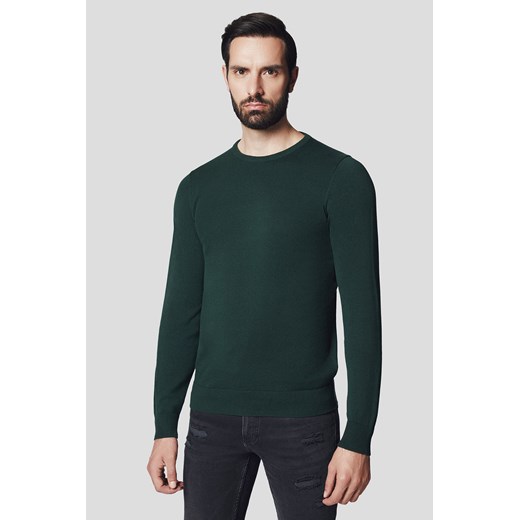 Sweter Zielony Bawełniany Simen ze sklepu Lancerto S.A. w kategorii Swetry męskie - zdjęcie 176539164