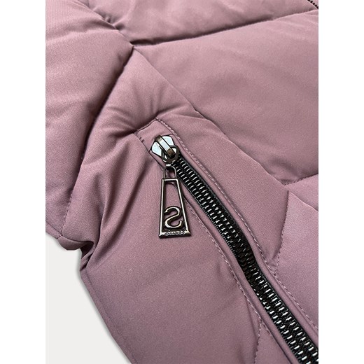 Kurtka zimowa damska plus size do połowy uda S'west fioletowa (B8306-71) Goodlookin.pl 52 goodlookin.pl