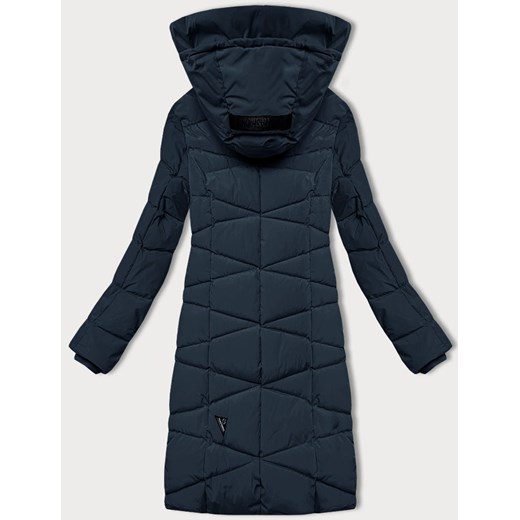 Zimowa kurtka damska z futrzaną podszewką  LHD granatowa (LHD-24578) Goodlookin.pl L (40) goodlookin.pl