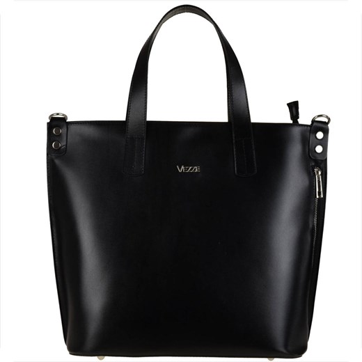 Vezze torba skórzana  shopper bag czarna xl ze sklepu melon.pl w kategorii Torby Shopper bag - zdjęcie 176540753