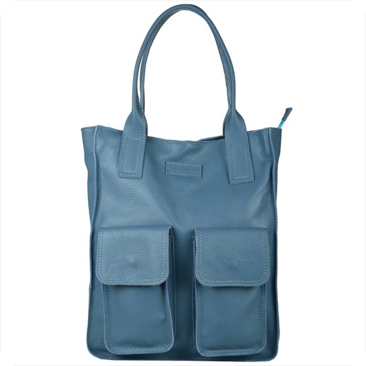 Vera pelle duża torebka włoska shopper bag skóra naturalna ze sklepu melon.pl w kategorii Torby Shopper bag - zdjęcie 176541294