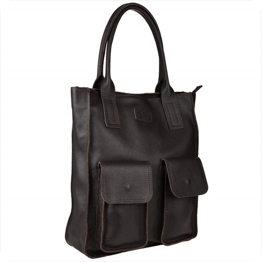 Vera pelle duża torebka włoska shopper bag skóra naturalna brąz ze sklepu melon.pl w kategorii Torby Shopper bag - zdjęcie 176542754