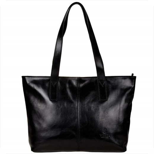 Torebka skórzana shopper xl czarna  vezze maxi ze sklepu melon.pl w kategorii Torby Shopper bag - zdjęcie 176543294