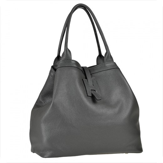 Torebka shopper szara pojemna skórzana xl ze sklepu melon.pl w kategorii Torby Shopper bag - zdjęcie 176543534
