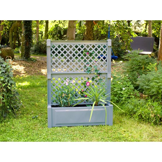 KHW Skrzynka na rośliny z kratą, dł. 100 cm, 110 L (Szary) Khw LIDL Sklep