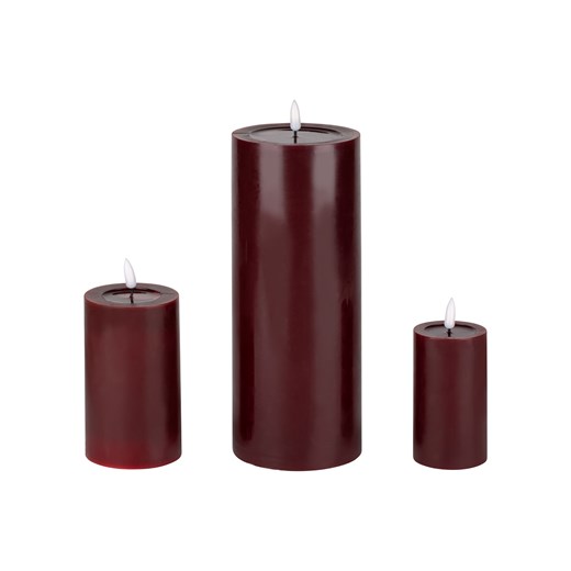 LIVARNO home Świece LED z efektem płomienia, 3 sztuki (1x duża/ 2 x średni/ Livarno Home LIDL Sklep