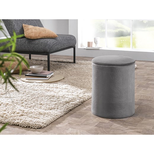 LIVARNO home Stołek ze schowkiem, tapicerowany (Aksamit) Livarno Home LIDL Sklep