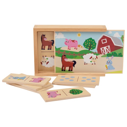 Playtive Drewniana gra edukacyjna dla najmłodszych (Domino) Playtive LIDL Sklep