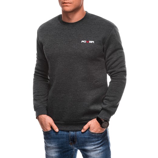 Bluza męska bez kaptura 1705B - grafitowy ze sklepu Edoti w kategorii Bluzy męskie - zdjęcie 176550260