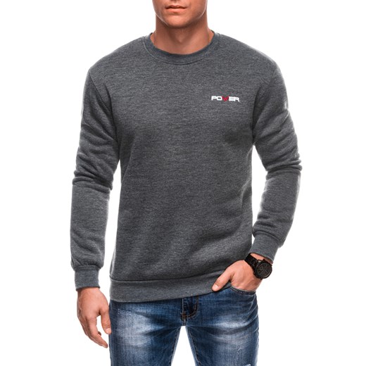Bluza męska bez kaptura 1705B - szary ze sklepu Edoti w kategorii Bluzy męskie - zdjęcie 176550361