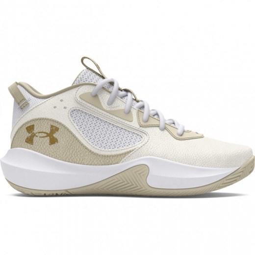 Buty do koszykówki uniseks Under Armour UA Lockdown 6 - beżowe ze sklepu Sportstylestory.com w kategorii Buty sportowe męskie - zdjęcie 176552144