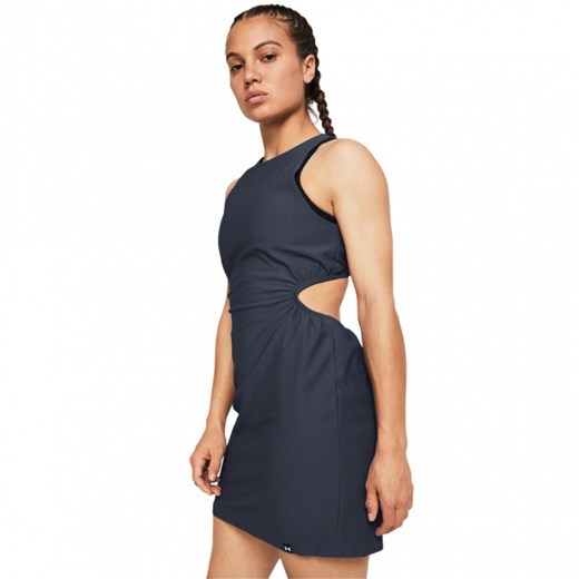 Damska sukienka treningowa Under Armour Women's Project Rock Let's Go Grind Dress - szara ze sklepu Sportstylestory.com w kategorii Sukienki - zdjęcie 176552340