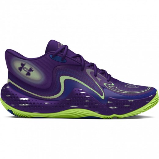 Buty do koszykówki uniseks Under Armour UA Spawn 6 Mid Start Of Season - fioletowe ze sklepu Sportstylestory.com w kategorii Buty sportowe męskie - zdjęcie 176552524