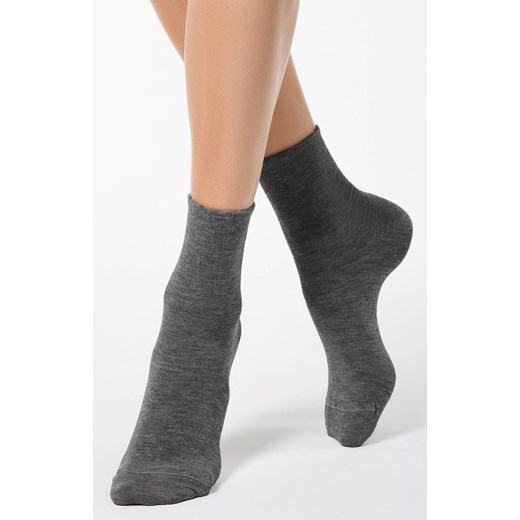 Skarpety wiskozowe damskie ciemnoszare Comfort, Kolor ciemnoszary, Rozmiar 39-41, Conte ze sklepu Intymna w kategorii Skarpetki damskie - zdjęcie 176556470