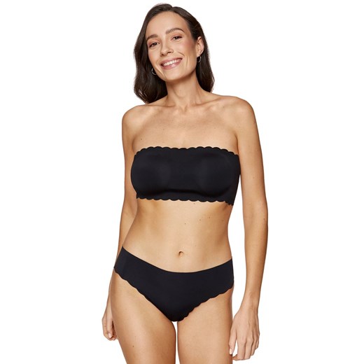 Gorteks czarny top bez ramiączek z wyjmowanymi wkładkami Lucky, Kolor czarny, Rozmiar 36, Gorteks ze sklepu Intymna w kategorii Biustonosze - zdjęcie 176556541