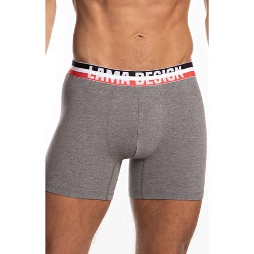 2-pack bokserki męskie M-1052SZG2, Kolor czarno-szary, Rozmiar L, LAMA ze sklepu Intymna w kategorii Majtki męskie - zdjęcie 176556610