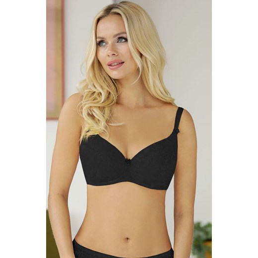 Biustonosz usztywniany full cup czarny Bona, Kolor czarny, Rozmiar 90G, Unikat ze sklepu Intymna w kategorii Biustonosze - zdjęcie 176556980