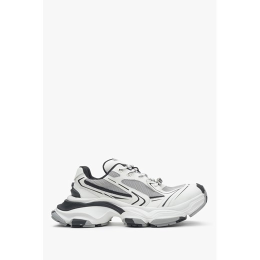 ES8: Białe sneakersy damskie z czarnymi detalami i masywną podeszwą ze sklepu Estro w kategorii Buty sportowe damskie - zdjęcie 176557592