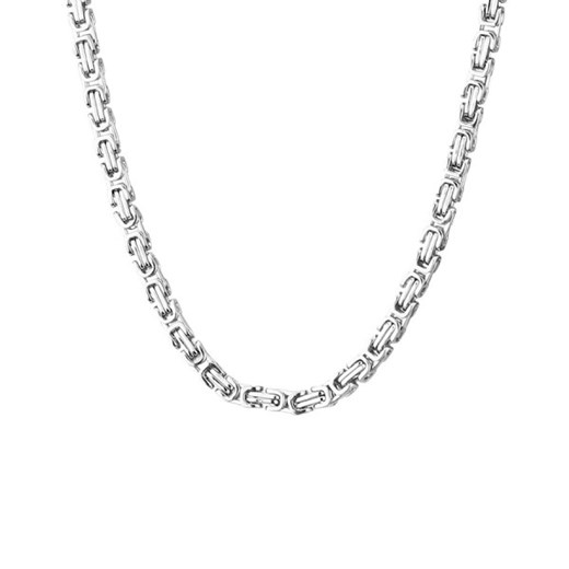Męski srebrny naszyjnik o splocie królewskim – elegancki dodatek dla stylowego mężczyzny ze sklepu manoki.pl w kategorii Naszyjniki męskie - zdjęcie 176561030