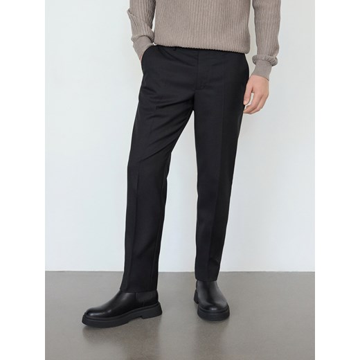 Reserved - Spodnie chino slim z dodatkiem wełny - czarny ze sklepu Reserved w kategorii Spodnie męskie - zdjęcie 176565893
