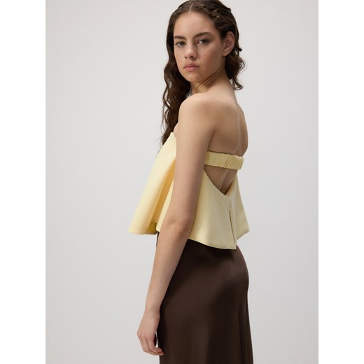 Reserved - Top z odkrytymi ramionami - jasnożółty Reserved XS Reserved