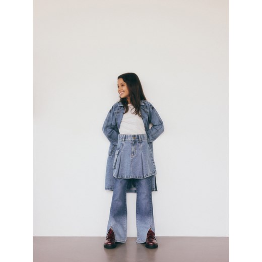 Reserved - Jeansy flare high waist - niebieski Reserved 164 (13 lat) Reserved