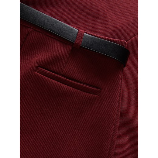 Reserved - Spódnica midi z paskiem - bordowy Reserved S Reserved