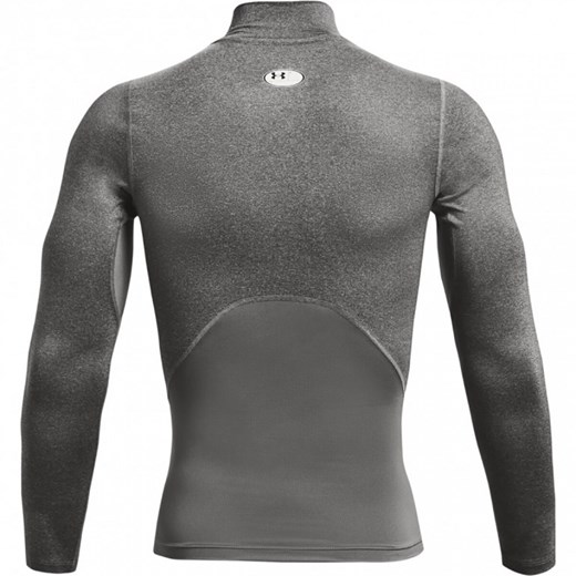 Męski longsleeve treningowy UNDER ARMOUR UA HG Armour Comp Mock LS - szary ze sklepu Sportstylestory.com w kategorii T-shirty męskie - zdjęcie 176569564