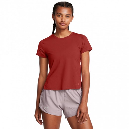 Damska koszulka do biegania Under Armour UA Launch Elite Shortsleeve - czerwona ze sklepu Sportstylestory.com w kategorii Bluzki damskie - zdjęcie 176570601