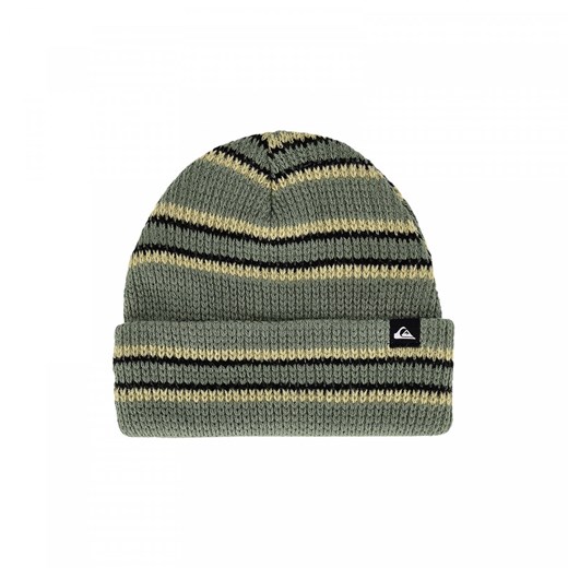 Męska czapka zimowa Quiksilver Split Beanie - zielona ze sklepu Sportstylestory.com w kategorii Czapki zimowe męskie - zdjęcie 176572022