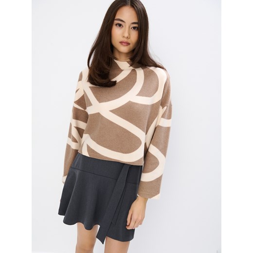 Mohito - Wzorzysty sweter - beżowy Mohito XL Mohito