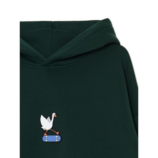 Cropp - Zielona bluza ze streetową gęsią - zielony Cropp M Cropp