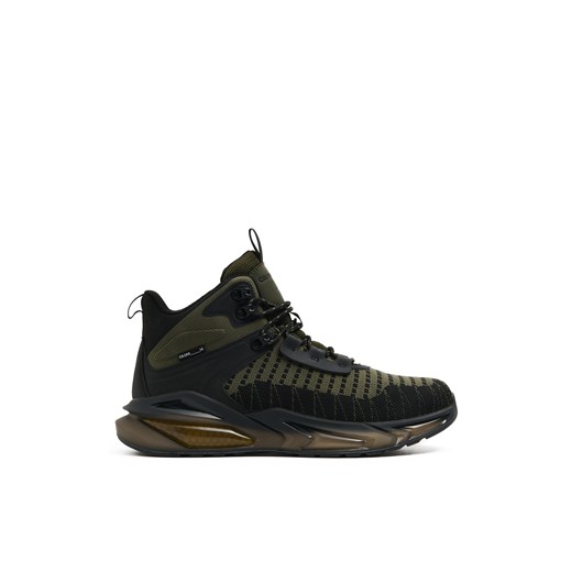 Cropp - Oliwkowe sneakersy za kostkę - zielony ze sklepu Cropp w kategorii Buty sportowe damskie - zdjęcie 176574693