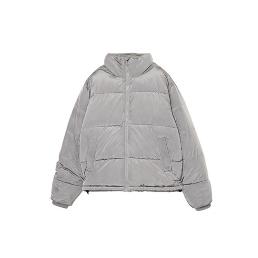 Cropp - Jasnoszara kurtka puffer ze stójką - jasny szary Cropp M okazja Cropp